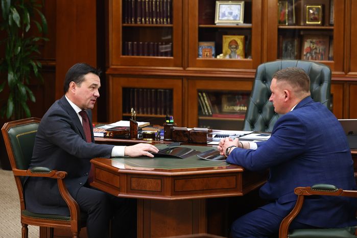 Встреча губернатора Подмосковья с главой г.о. Луховицы