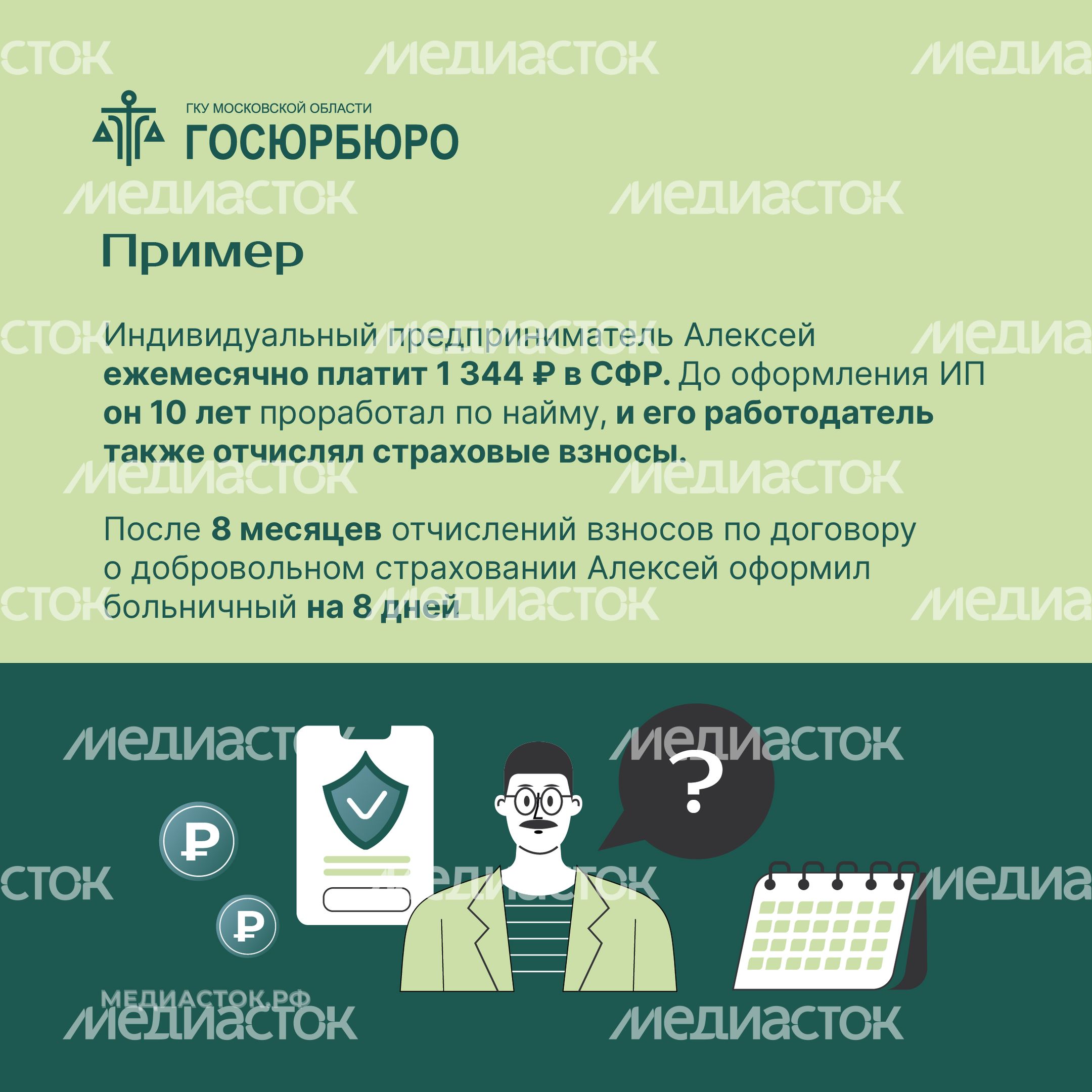 Оплата больничных самозанятым Квадрат 07