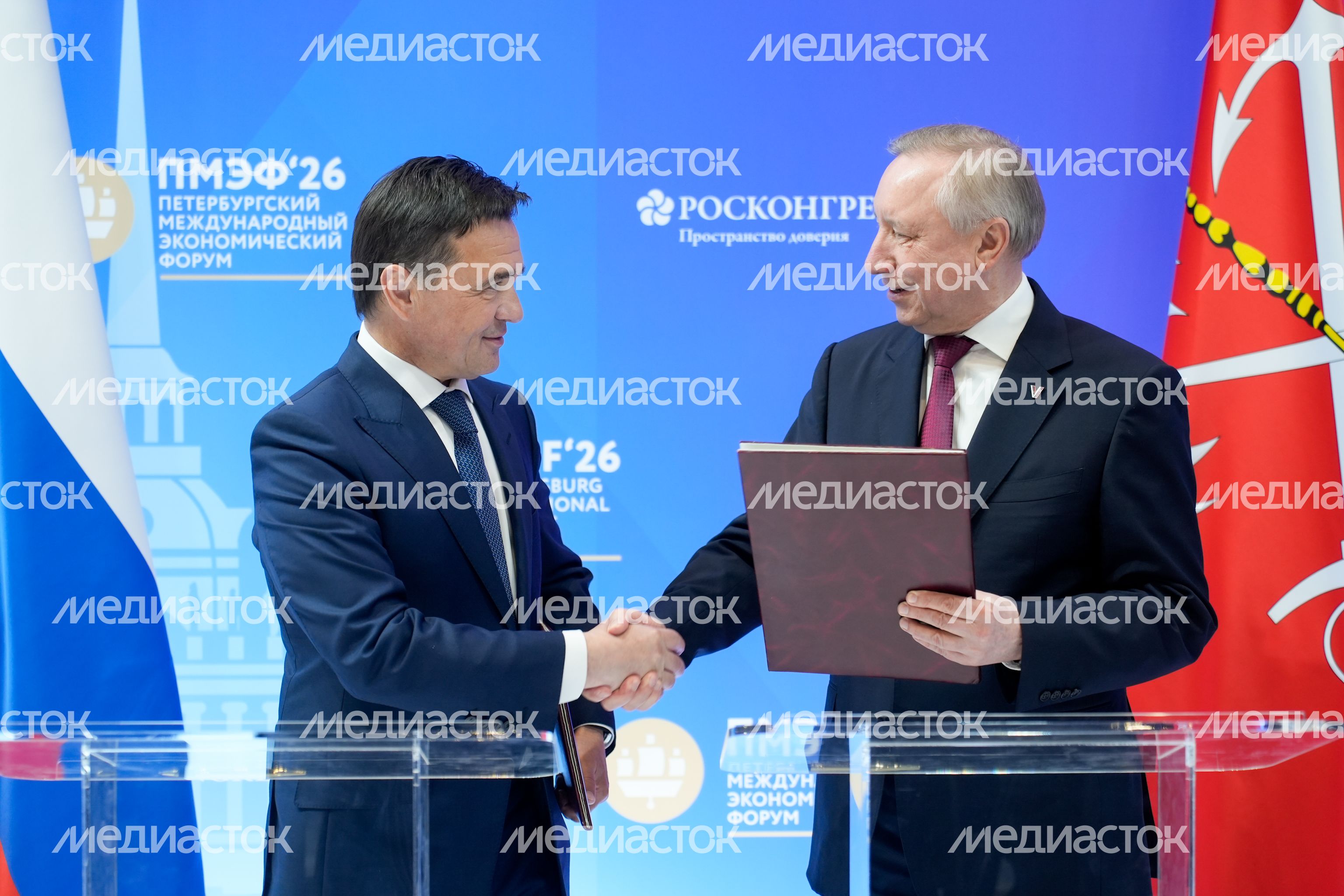 Подмосковье и Санкт-Петербург продолжат развивать сотрудничество в экономике, науке, культуре и спорте Подмосковье и Санкт-Петербург продолжат развивать сотрудничество в экономике, науке, культуре и спорте