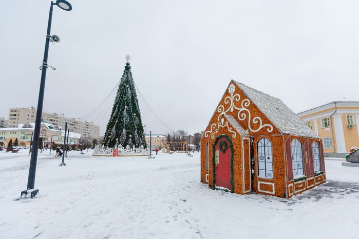 Главная новогодняя елка Дмитрова на Советской площади