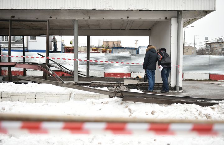Взрыв газового баллона у метро "Коломенская"