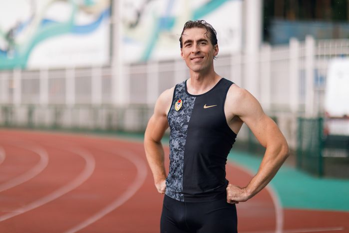 Чемпиона мира в беге на 110 метров с барьерами Сергей Шубенков на Чемпионате Московской области по легкой атлетике