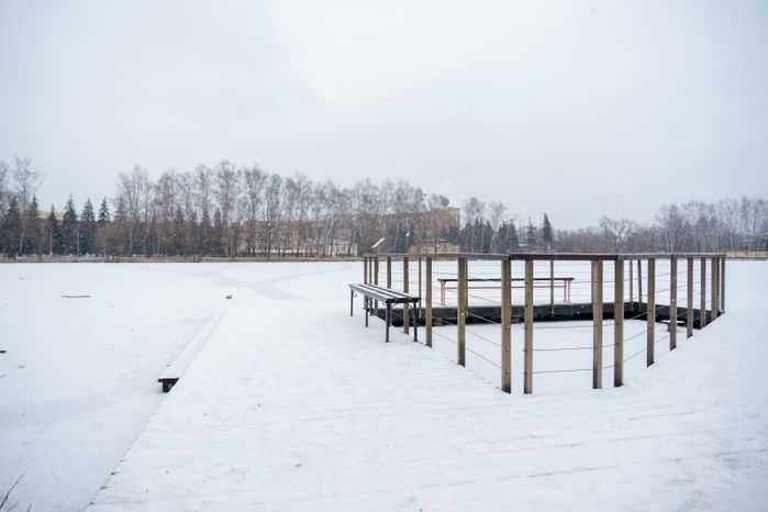 Реутов. Парк «Фабричный пруд». Зима