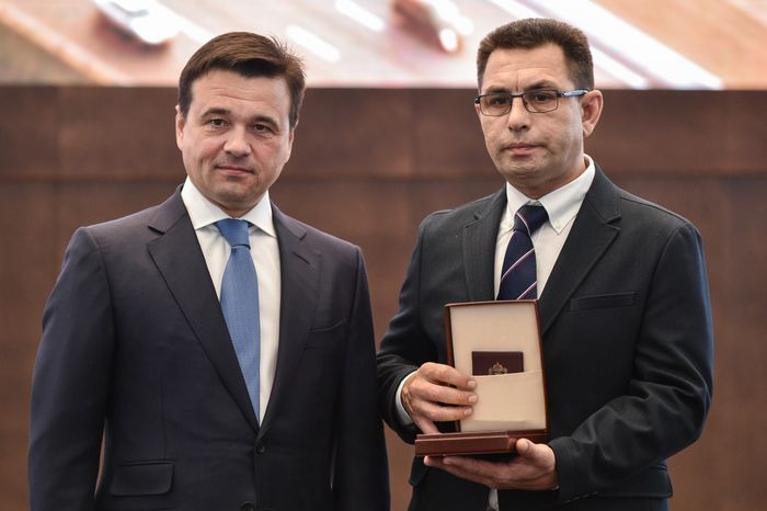 Награждение работников дорожного хозяйства губернатором МО