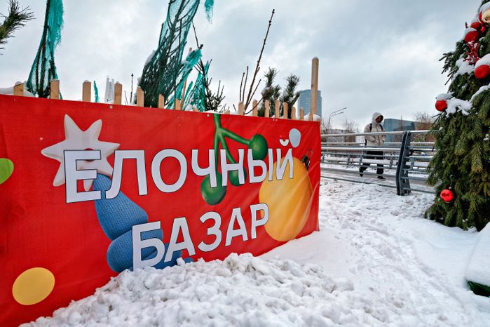 Елочный базар в Павшинской пойме Красногорска
