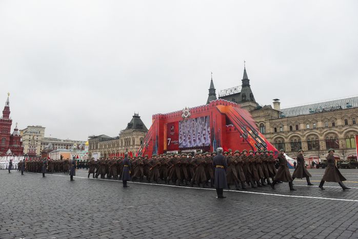 Торжественный марш в честь 78-ой годовщины военного парада 7 ноября 1941 года