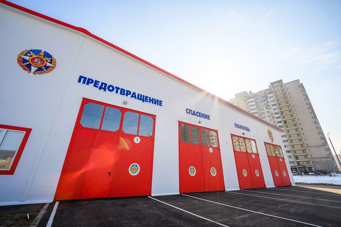 Новое пожарное депо 202-й пожарно-спасательной части территориального управления №6 ГКУ МО «Мособлпожспас» в Балашихе