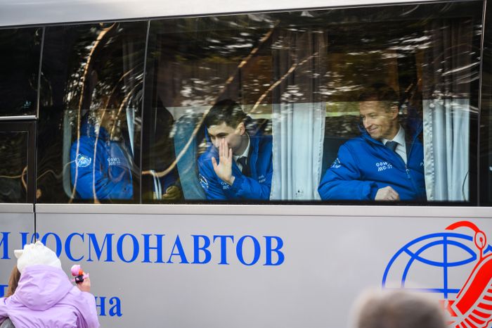 Торжественные проводы экипажа космонавтов МКС-73 из Звездного городка