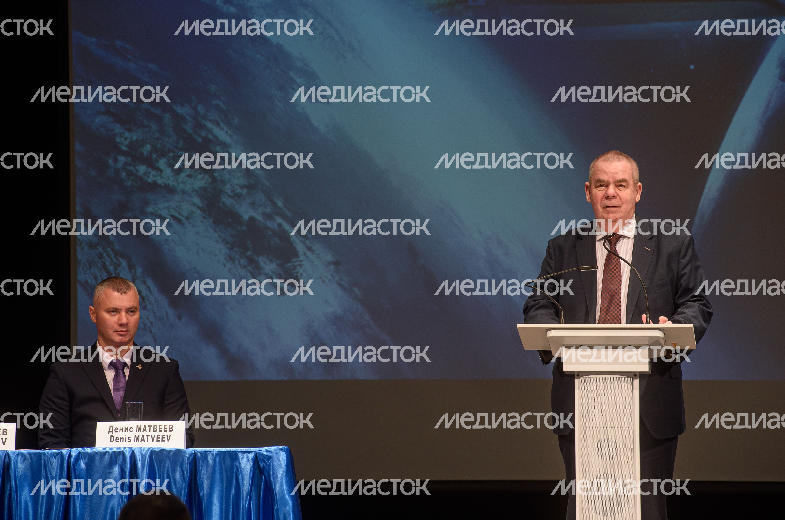 Торжественная встреча космонавтов и астронавтов 67-й длительной экспедиции на МКС