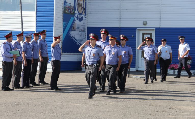 Общегородской строевой смотр МВД