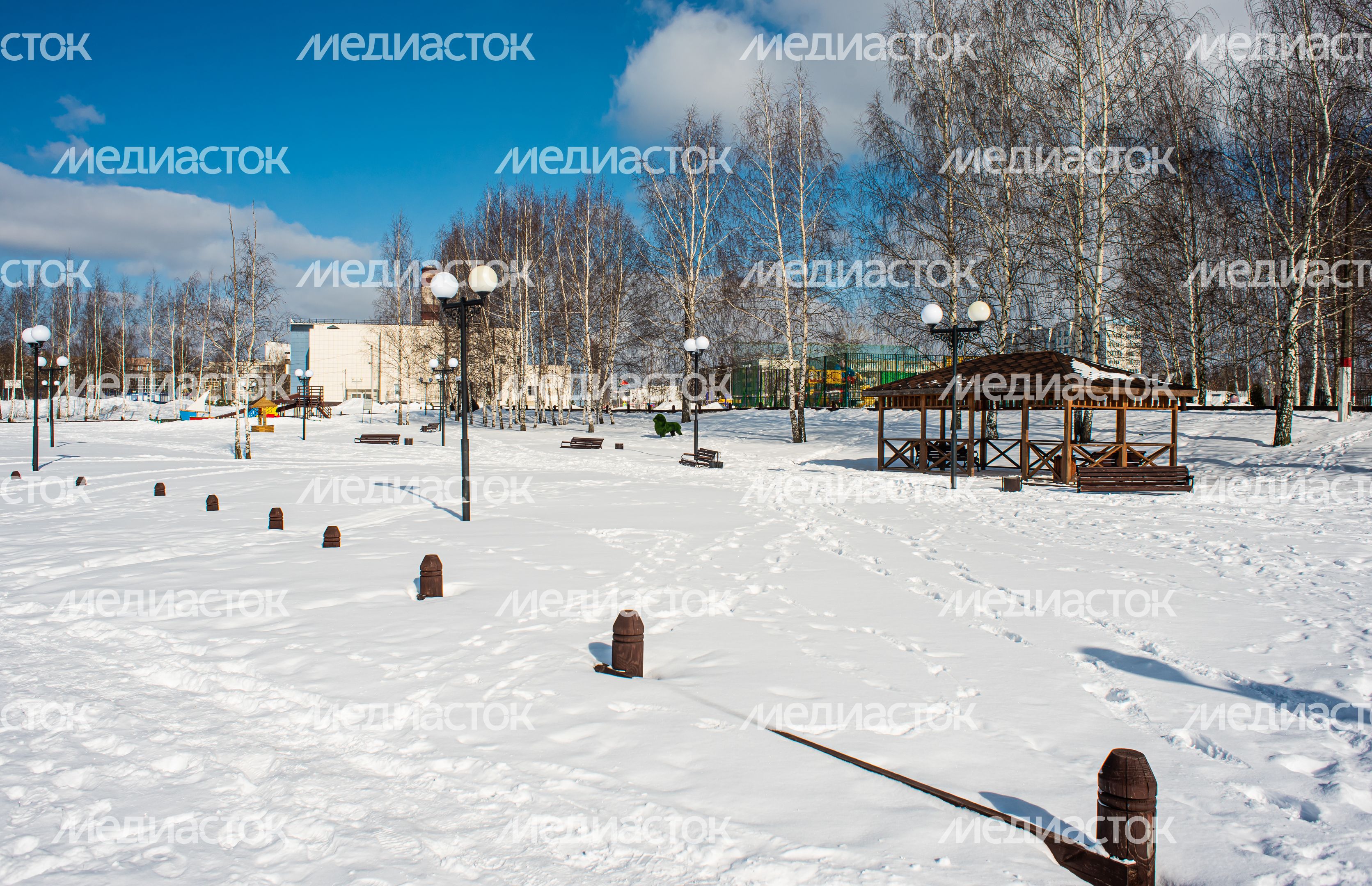 Зимние виды города Электрогорск