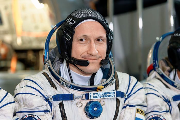 Командир дублирующего экипажа МКС-73 Сергей Кудь-Сверчков на комплексной тренировке в Звездном городке