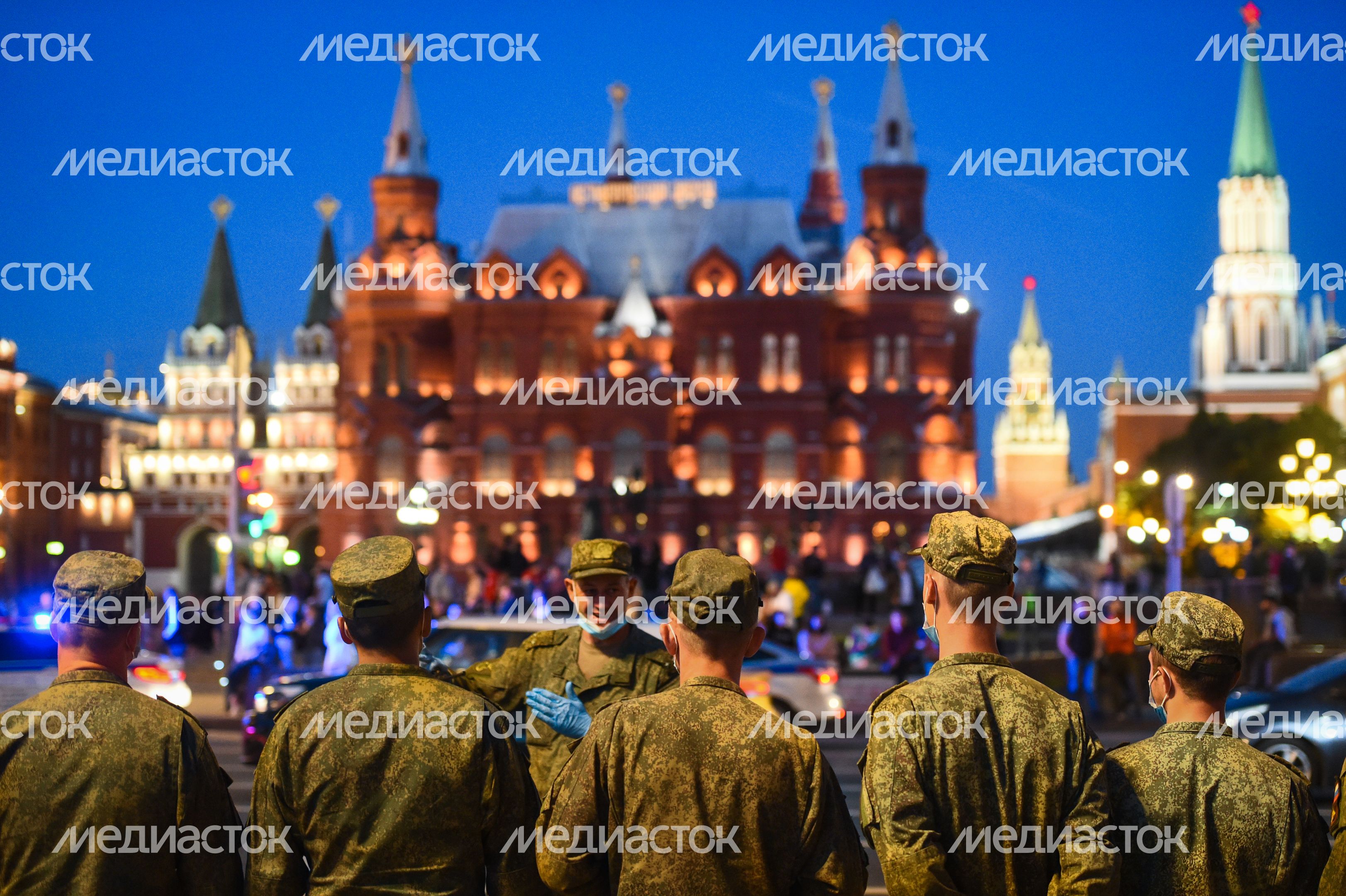 Пешая репетиция парада Победы в Москве