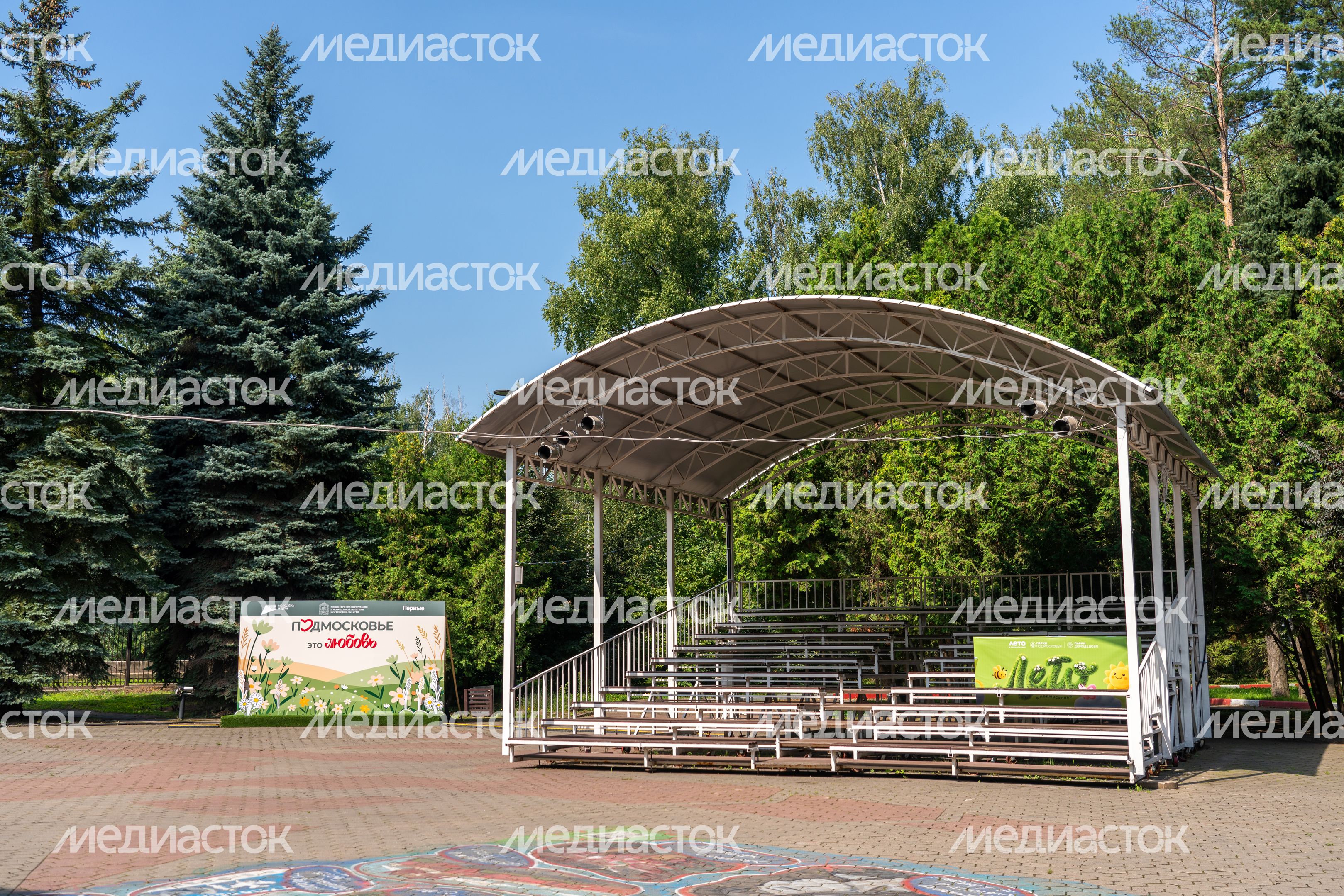 Сцена в парке культуры и отдыха «Елочки» в Домодедово