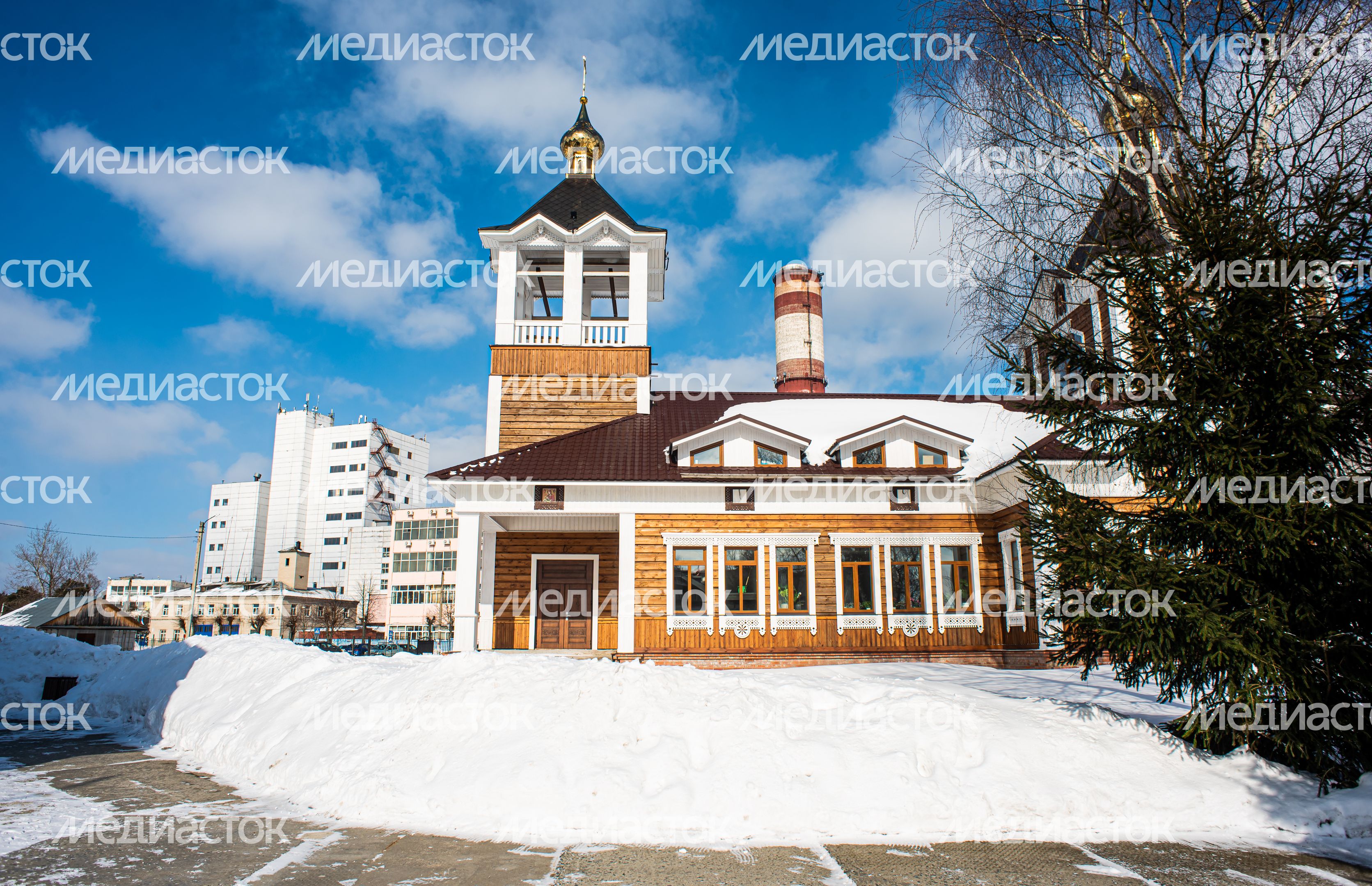 Зимние виды города Электрогорск