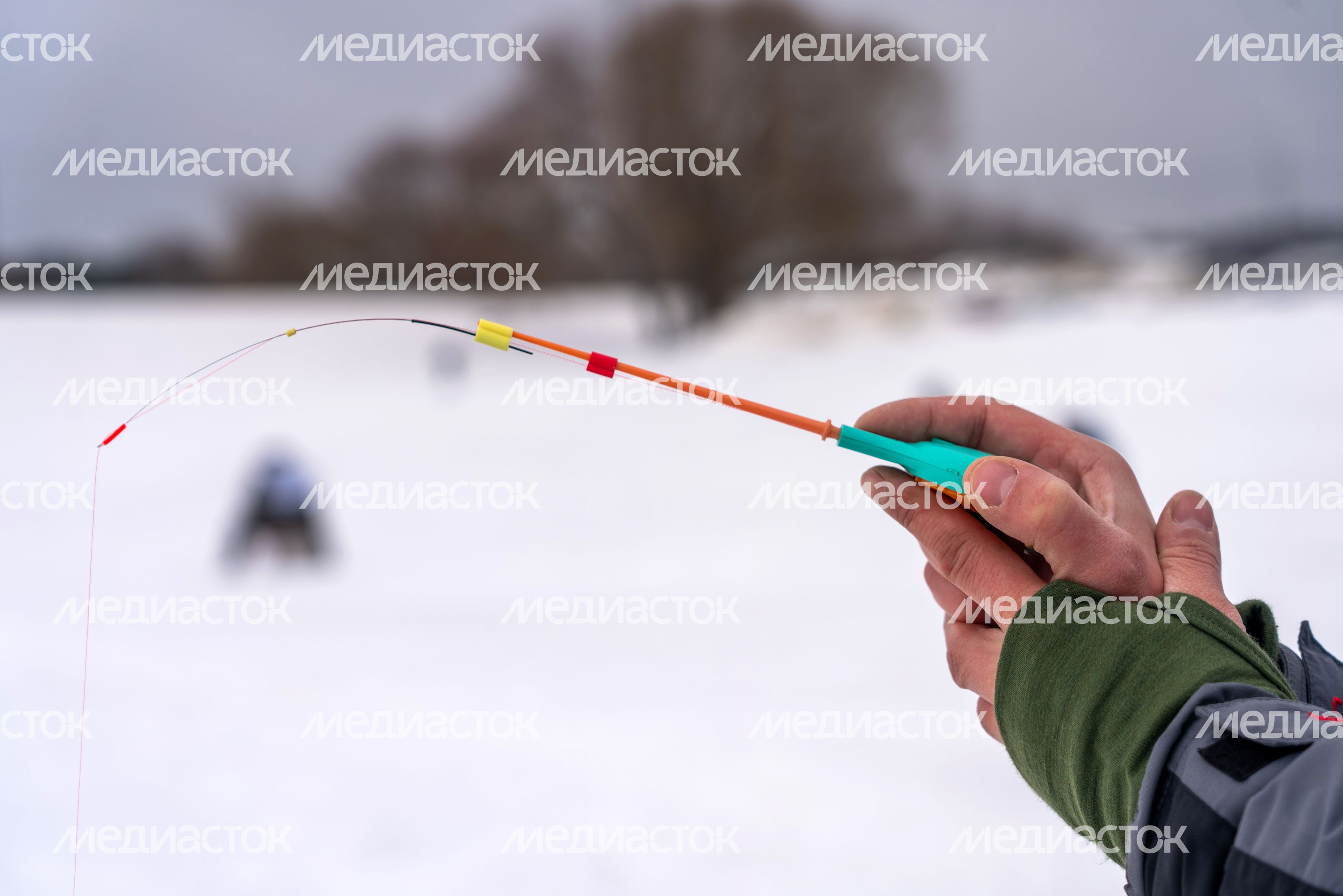 Зимняя рыбалка на Озернинском водохранилище в Рузском округе