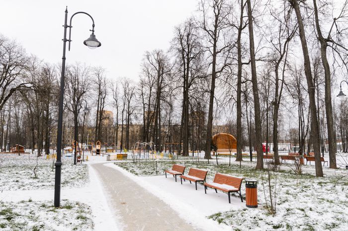 Лобня. Парк «Киово». Зима