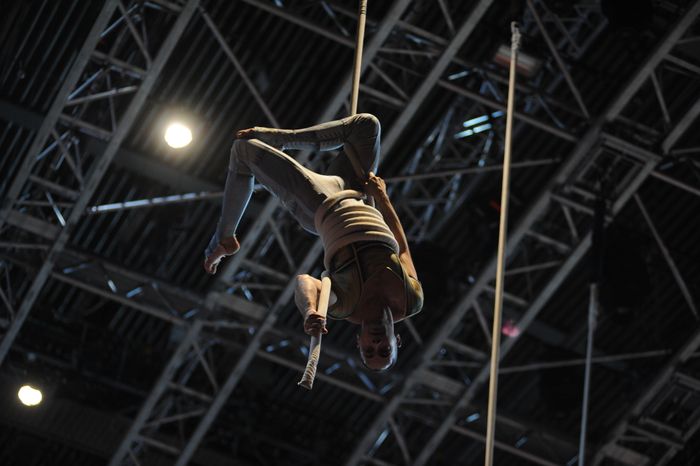 Репетиция шоу театра Cirque du Soleil