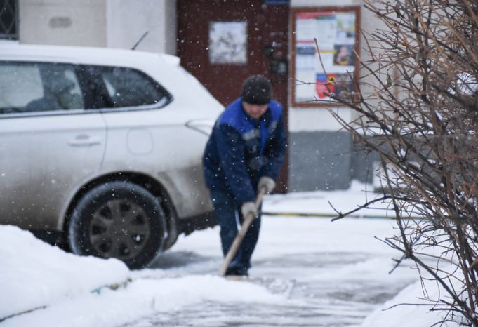 Снегопад в Московском регионе, 18.01.2018
