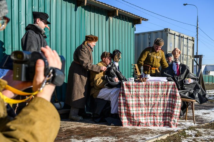 Военно-историческая реконструкция в музее танка Т-34 в Мытищах