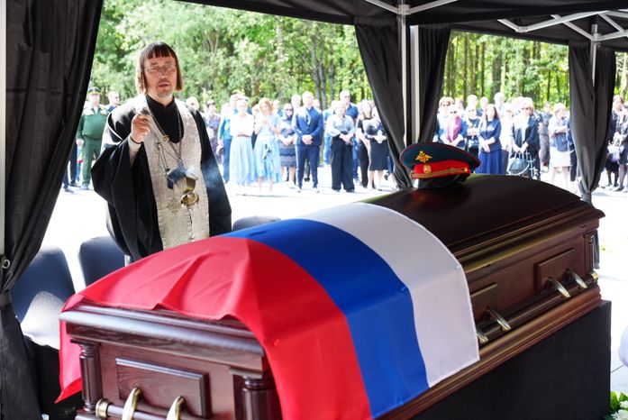 Прощание с участником СВО с участием Губернатора Подмосковья