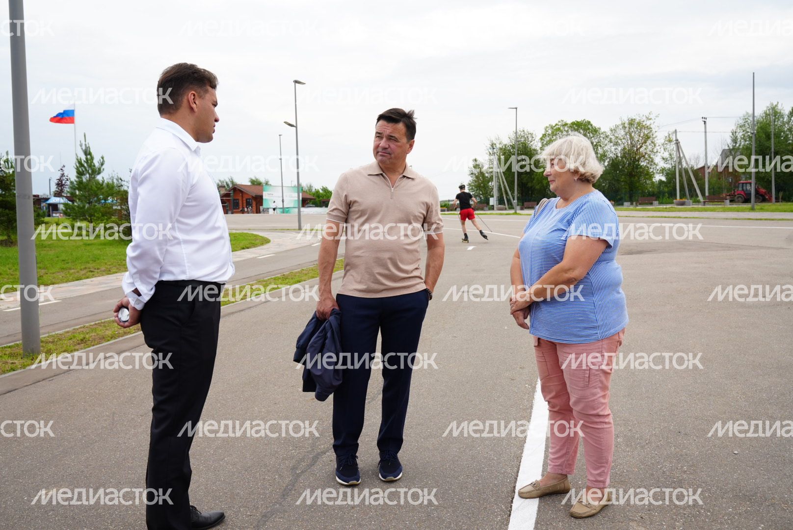 Встреча Губернатора Подмосковья с посетителями парка «Ривьера» в Можайске