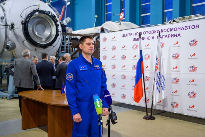 Экзаменационная тренировка космонавта Роскосмоса Андрея Федяева в Центре подготовки космонавтов в Звездном городке