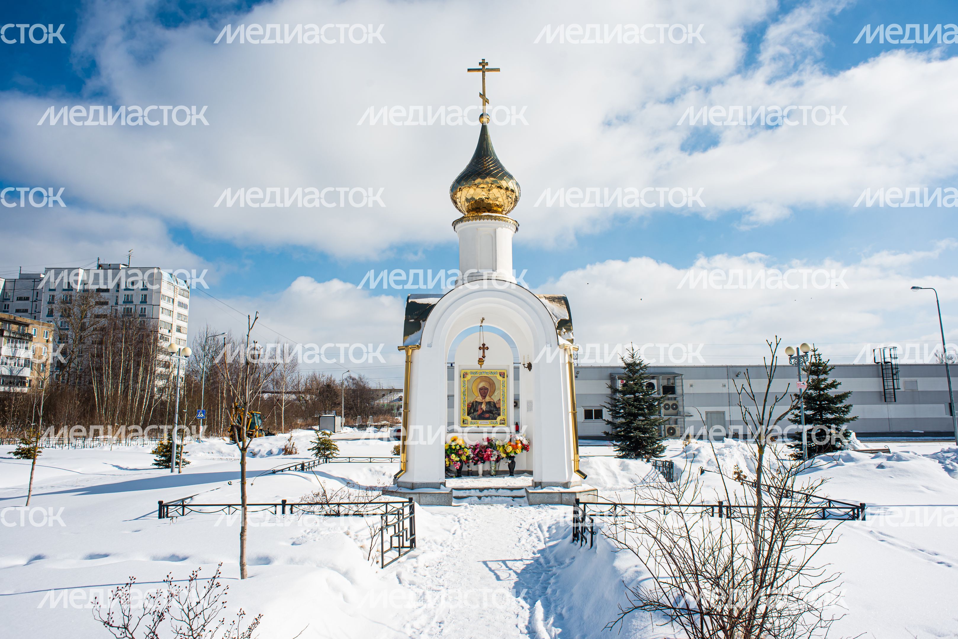 Зимние виды города Электрогорск