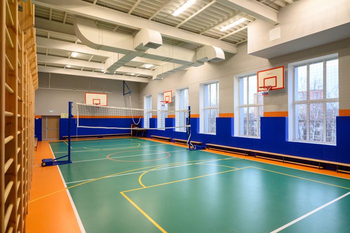 Спортивный зал лицея №14 после капитального ремонта в Щелково