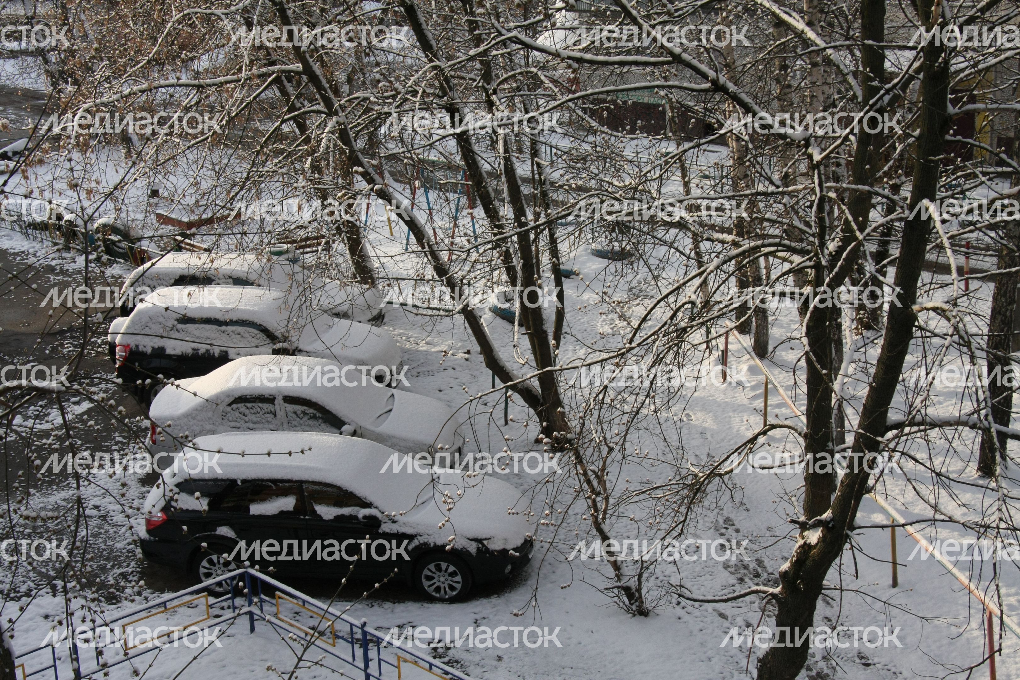 Снег в апреле в Орехово-Зуево