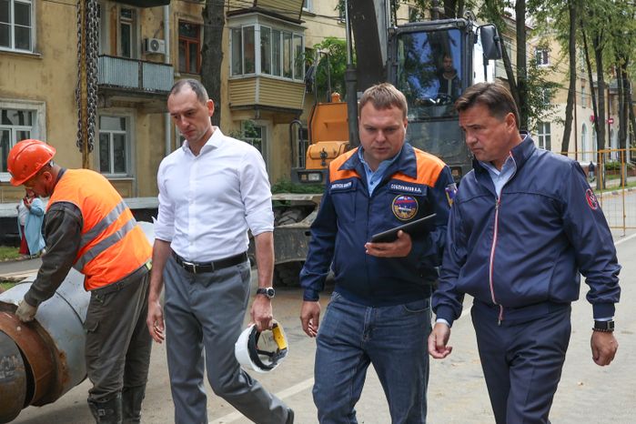 Андрей Воробьев проверил ход модернизации теплосетей в Ступино