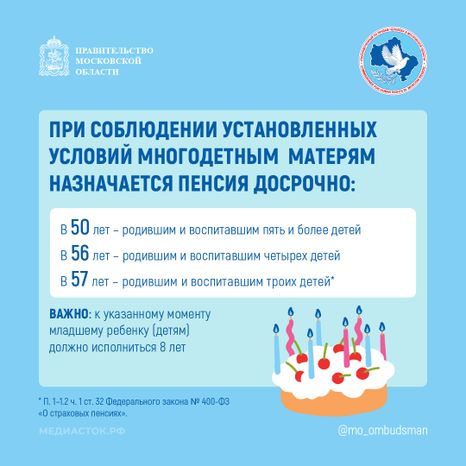 Когда многодетная мать может выйти на пенсию квадрат 04