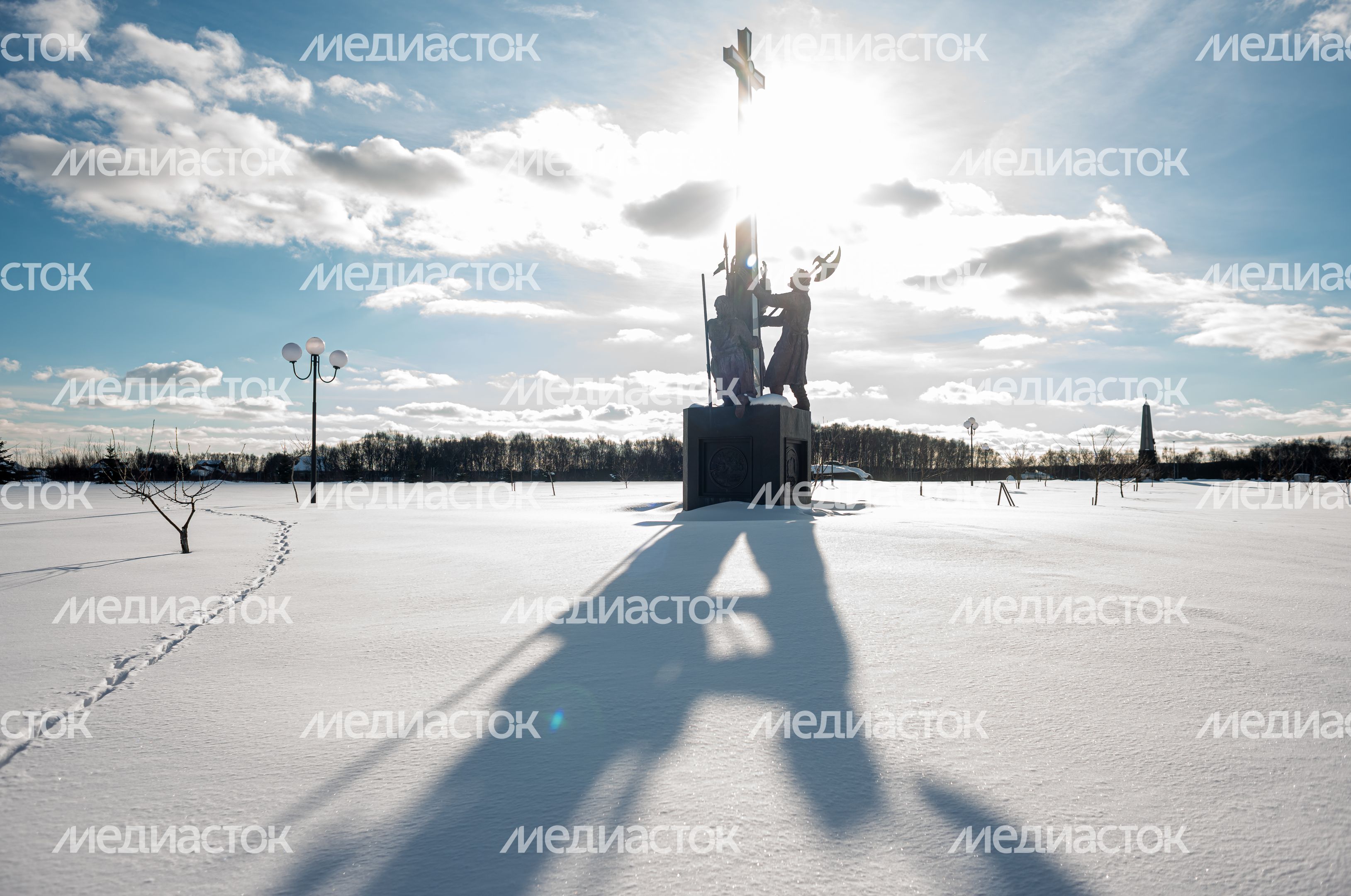 Зимние виды Национального Конного арка Русь