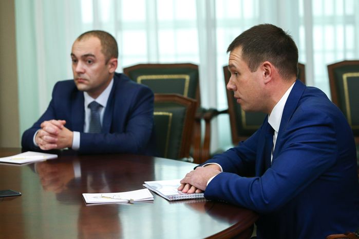 Рабочая встреча губернатора Подмосковья с ВРИП главы городского округа Лыткарино