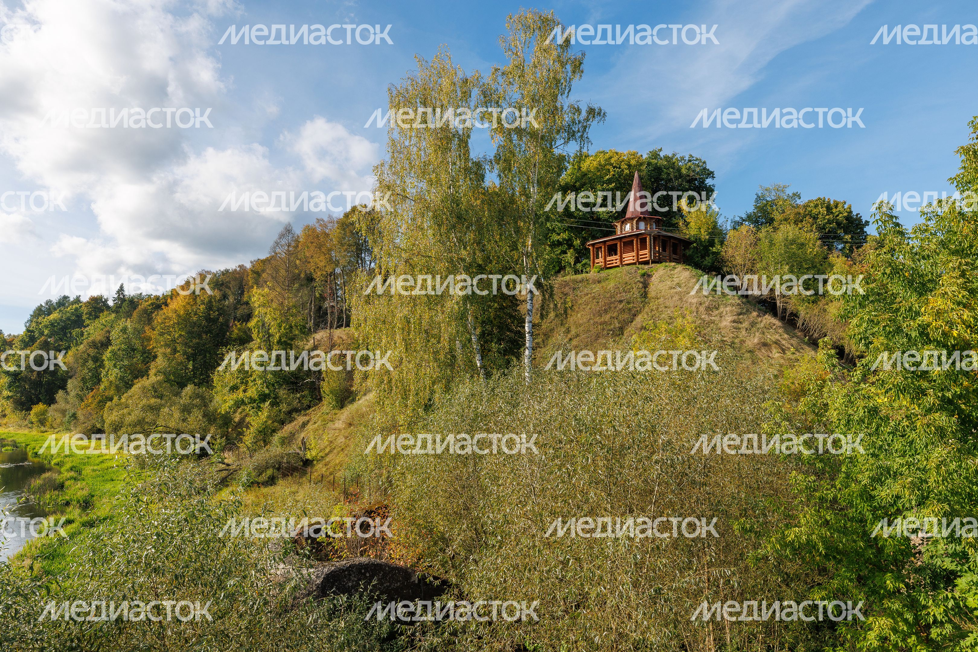 Смотровая площадка парка «Городок» на реку в Рузе