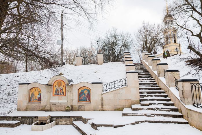 Зимний городской парк культуры и отдыха в Чехове