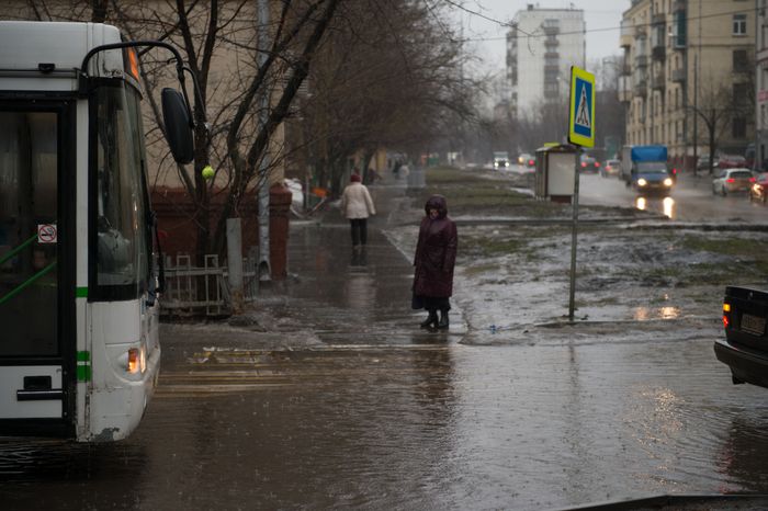 Сильный дождь в Москве