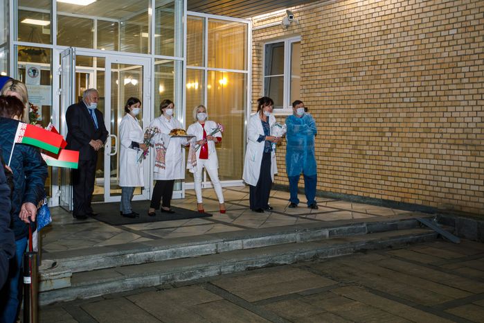 Звездный городок. Встреча членов экипажа 21-й экспедиции посещения МКС
