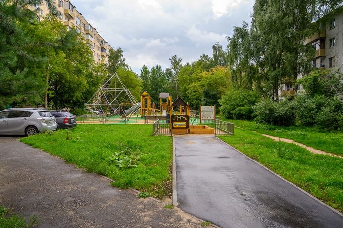 Новая детская площадка на улице Победы в Электростали