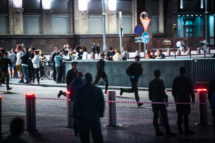 Пешая репетиция парада Победы в Москве