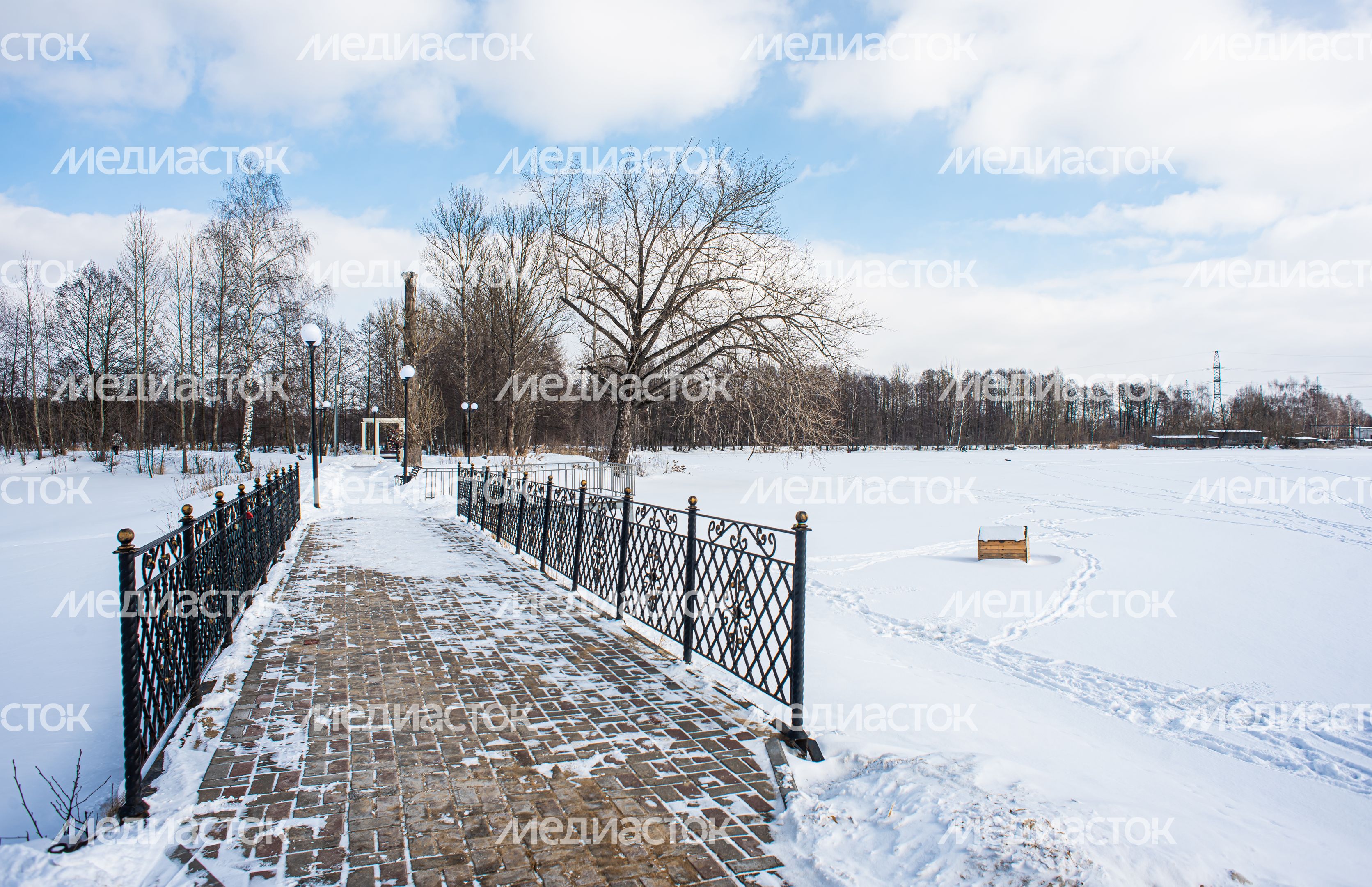 Зимние виды города Электрогорск