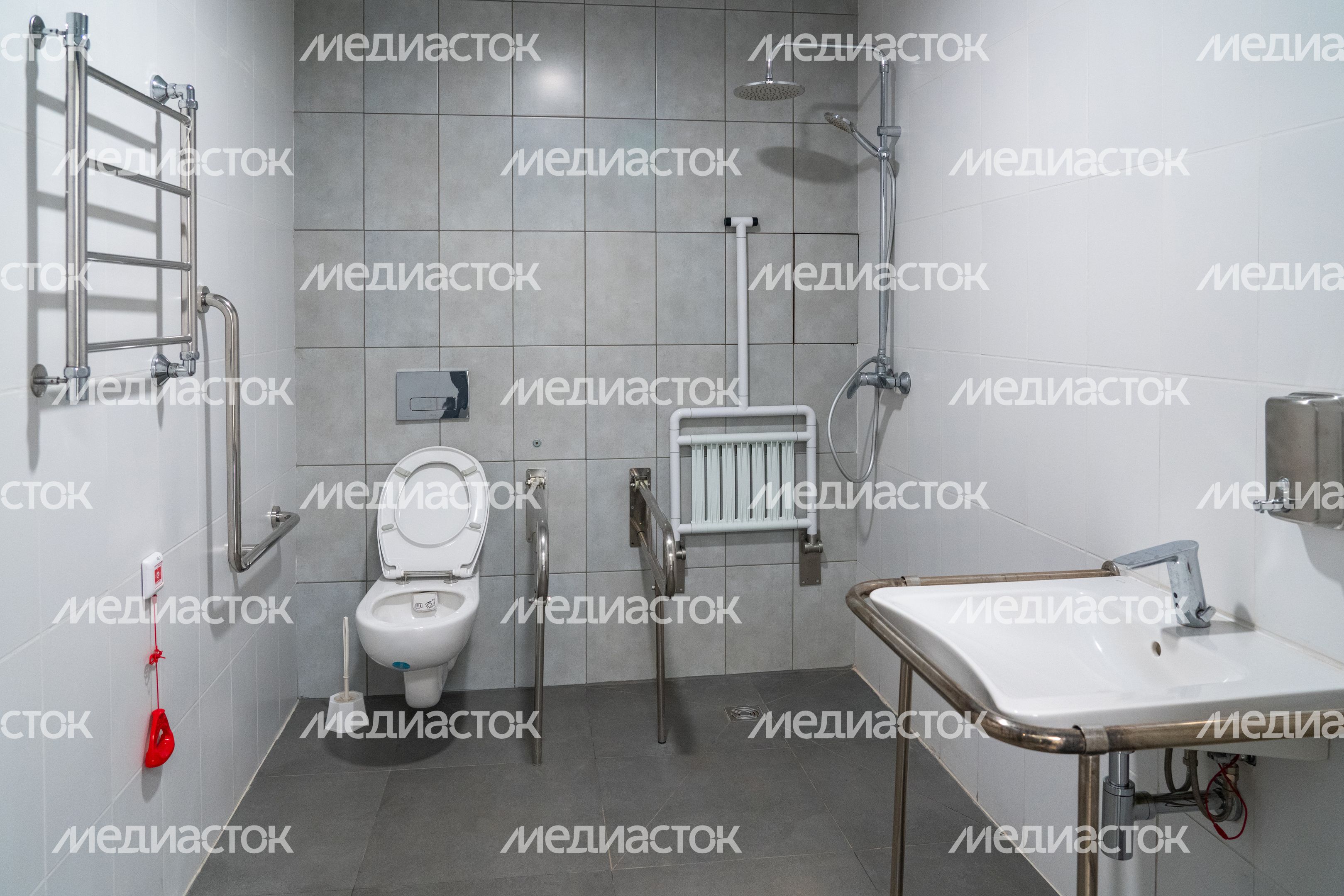 Санузел в новом хирургическом корпусе Одинцовской областной больницы Санузел в новом хирургическом корпусе Одинцовской областной больницы