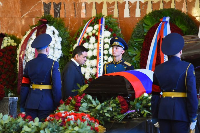 Церемония прощания с космонавтом Алексеем Леоновым в Подмосковье
