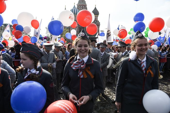 Первомайская демонстрация профсоюзов в Москве