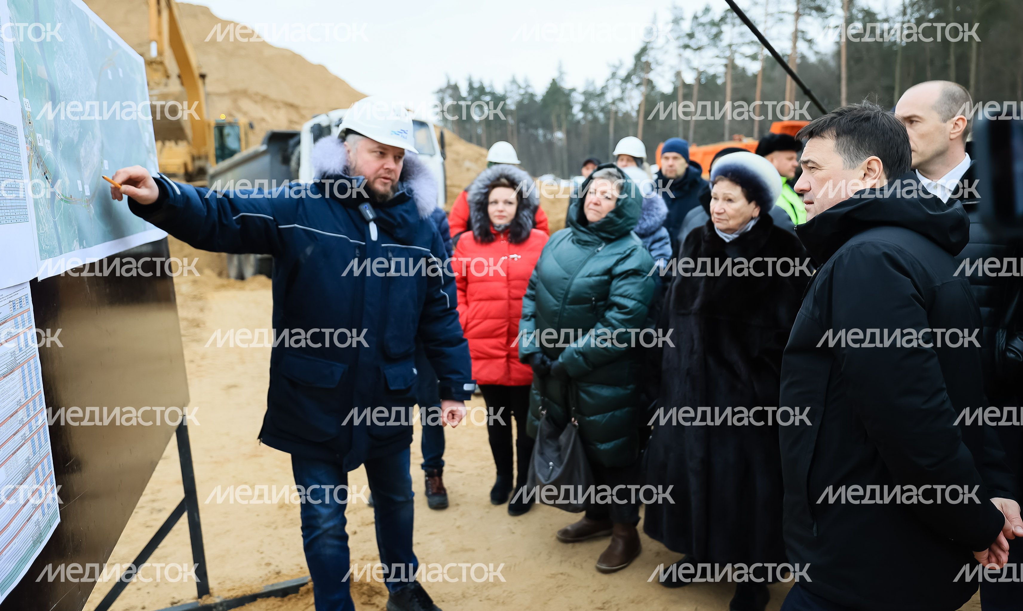 Проверка хода строительства Южно-Лыткаринской автодороги (ЮЛА) Губернатором Подмосковья