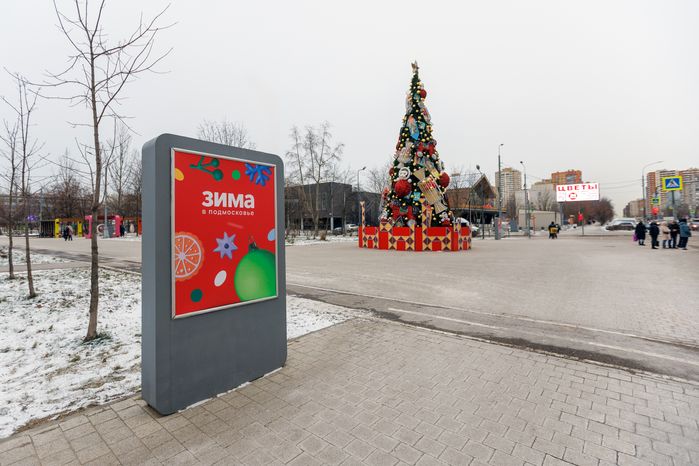 Александровский сквер в Реутове зимой