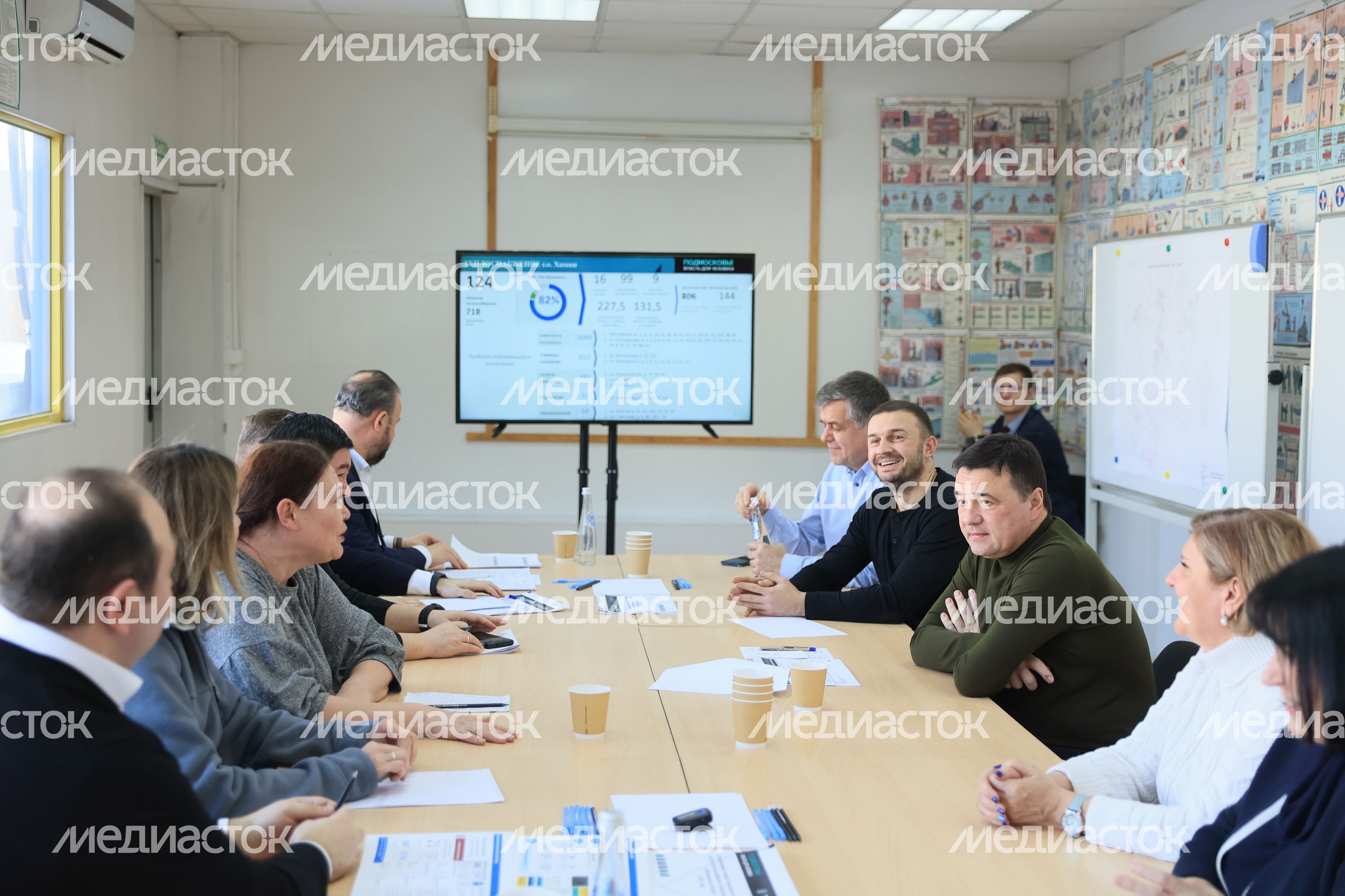 Посещение губернатором Подмосковья мкр. Новые Химки