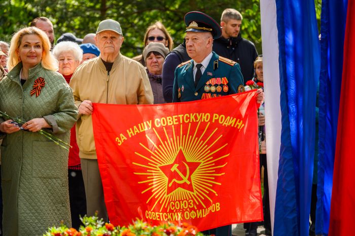 Торжественная церемония зажжения Вечного огня в Королеве