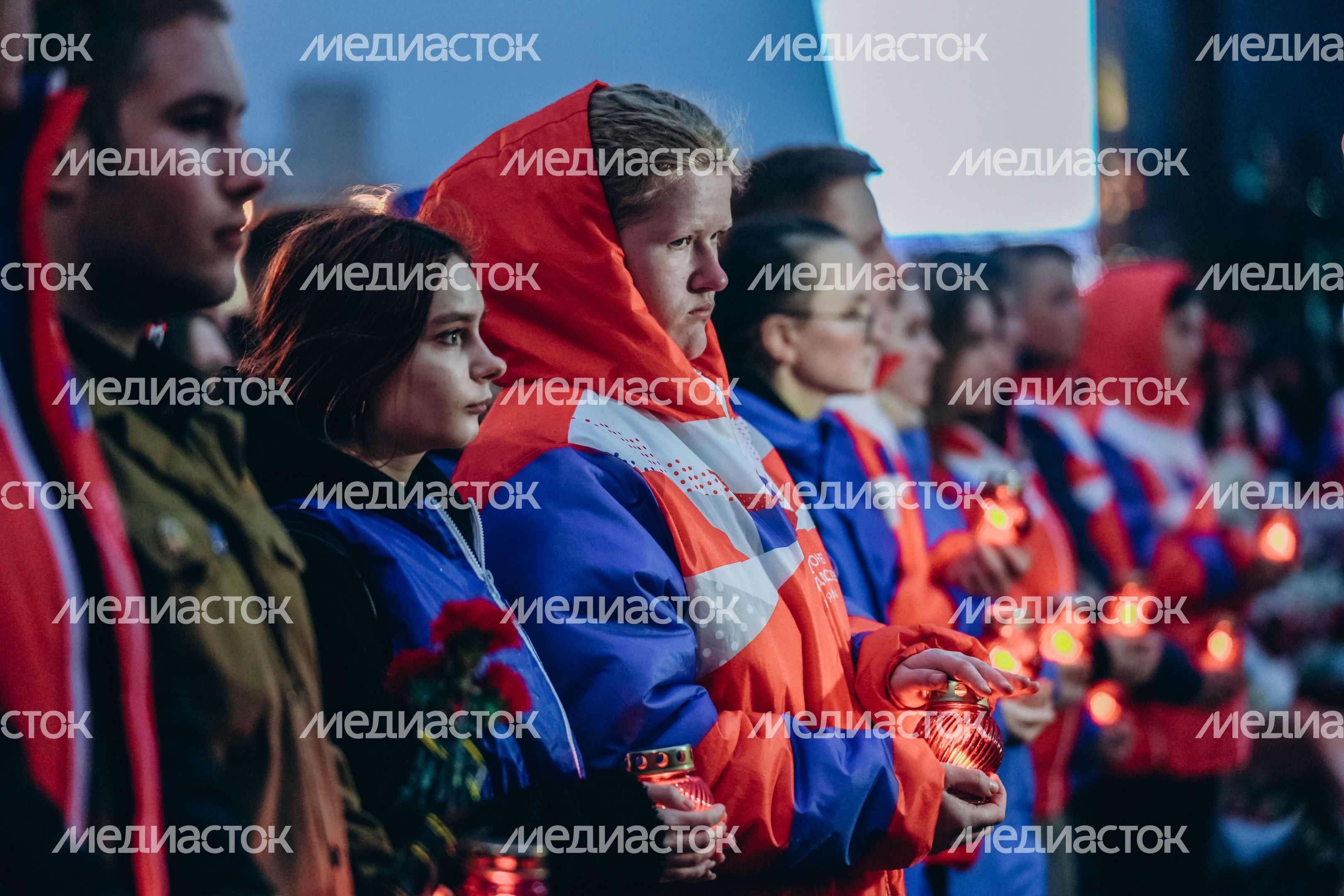 Акция памяти «Журавли» прошла на девятый день после теракта в "Крокус Сити Холле"
