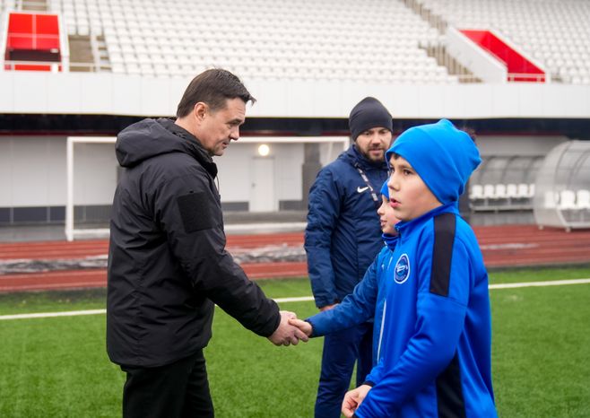 Андрей Воробьев посетил обновленный спорткомплекс "Орион" в Балашихе